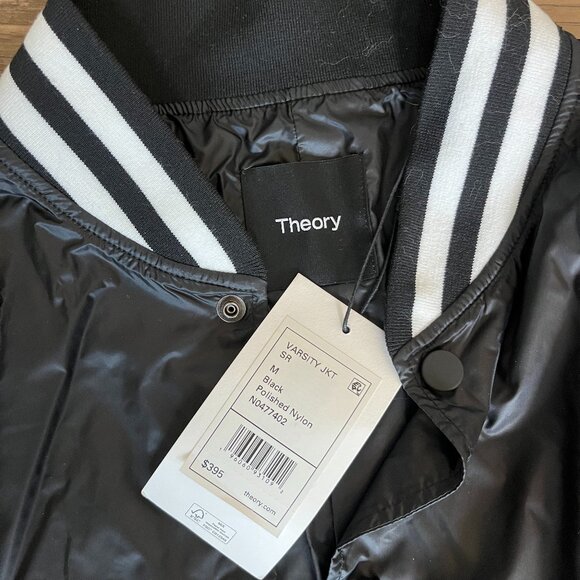 NWT Theory Varsity Jacket in Recycled Nylon - Picture 2 of 5